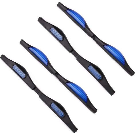 4 x Car Door Protectors: Reflective Car Door Protectors, Rearview Mirror Door Edge Protectors for Automobiles - Blue + Black (1/4)