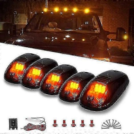 5 feux de gabarit de toit de cabine fumés à 12 LED ambre pour Dodge Ram 2500 3500 4500 03-16 (1/5)
