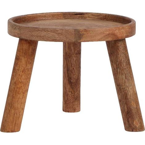 Rehausseur de Plante en Bois Support pour Pot de Fleurs Décoratif Ø 12 cm x 10,5 cm - PANGIVO (1/5)
