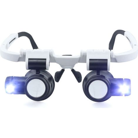 8x 15x 23x Vergrößerungsglas mit LED-Kopfband zum Lesen, für Brillen, Tätowierungen und Schmuckreparaturen (17515555mm)