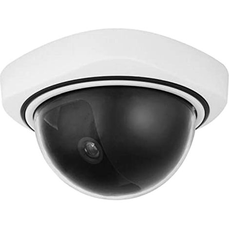 Caméra de surveillance factice dôme pour intérieur et extérieur avec LED rouges clignotantes (1/5)