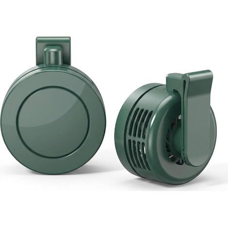 Ventilateur Portable à Pince, Mini Ventilateur USB Rechargeable 3 Vitesses, Réglable 360° pour Extérieur et Voyage(Vert foncé) (1/5)