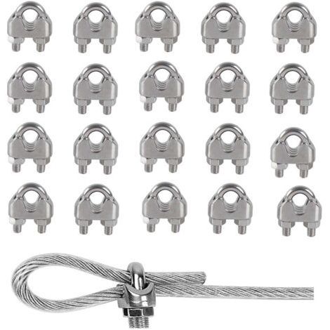 20pcs Serre-câbles, Boulon en U M3, Acier inoxydable 304, Pour voiles d'ombrage, Lampes patio (1/5)