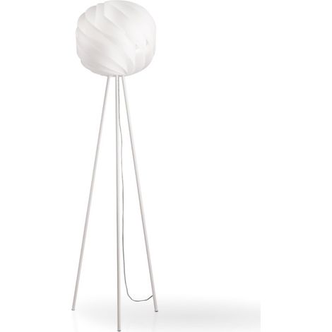 Dreibein-Stehlampe aus weißem Metall Cm. 40 x 163 h (1/2)