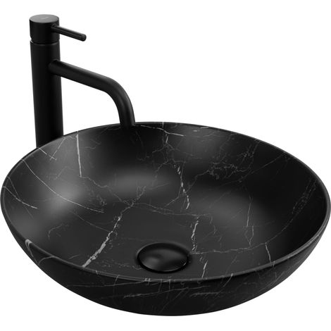 LAVABO FIBO NERO OPACO - DA APPOGGIO SKU REA-U3301 (1/5)