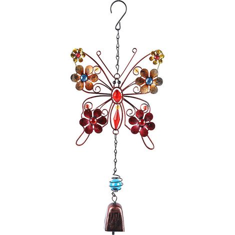 Carillon papillon, carillon éolien en métal cloche à vent carillons décoratifs dextérieur carillon suspendu pour intérieur extérieur jardin cour, (1/5)