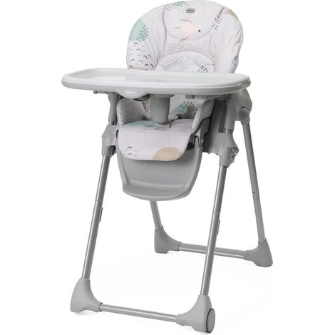 Chaise Haute pour Enfants de 6 à 36 Mois, Chaise Haute Réglable en Hauteur et Inclinable, 4 Roues, Fermeture Compacte, Plateau Amovible et Repose-pieds Réglable, 6-36 M (1/5)