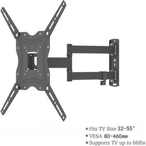 TV-Halterung, verstellbar, Wandhalterung, 32-55 Zoll, drehbar, mit Wasserwaage