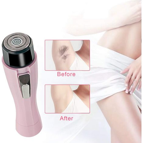 Rasoir électrique pour l'épilation féminine : tondeuse pour les jambes, le maillot, le visage, le nez, les oreilles, les sourcils et le corps, sans douleur. (1/5)