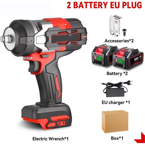 8000 tr/min 2800N.M clé à chocs électrique sans brosse tournevis de réparation de voiture sans fil perceuse outil électrique pour broche de batterie Makita-Type 3 (1/5)