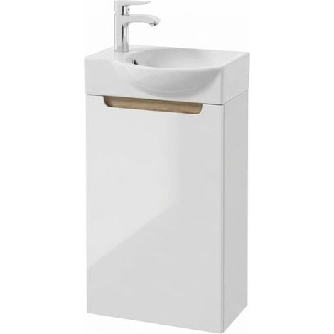 Ensemble meuble avec vasque - Naturel - Stilla - 39x60x22 - Blanc