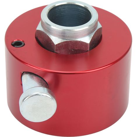 Moyeu de volant à dégagement rapide avec bouton-poussoir pour axe de 3/4 po, rouge, pour volant à 3 trous (1/5)