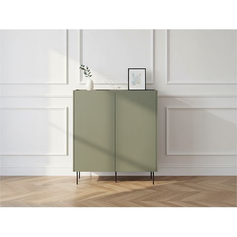 BOBOCHIC - Buffet haut 2 portes 120 cm ATLAS Vert (1/5)