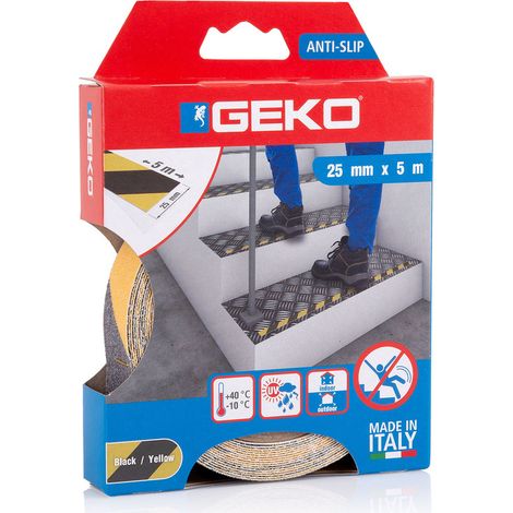 Gelb/schwarzes Anti-Rutsch-Klebeband, 25 mm x 5 m