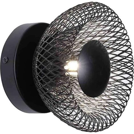 Applique A Parete Lampada Da Muro Decorativa In Metallo Nero Attacco G9 Aq48n (1/4)