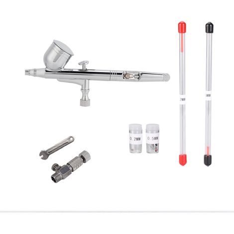 Aérographe double action 0.2/0.3/0.5mm avec réservoir 7CC, kit pistolet pulvérisateur pour peinture (1/5)