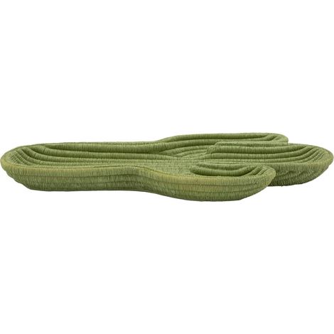Svuotatasche decorativo in resina verde, 34x20x3 cm – Cactus (1/5)