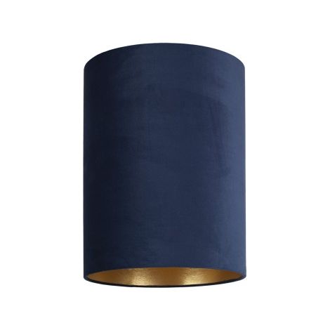 Abat-jour cylindre velours bleu/or 55x35 Nowodvorski BARREL