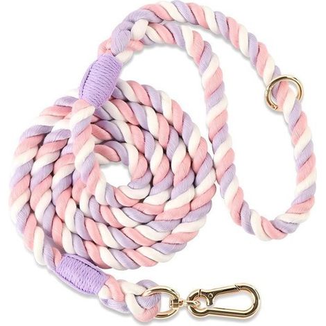 Correa para perros de algodón trenzado,apta para perros pequeños,medianos y grandes (1/5)
