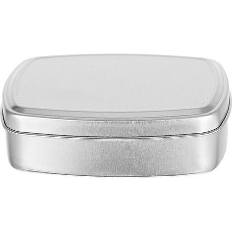 Boîte à savon multifonctionnelle en aluminium résistant à l'usure, étui à savon portable et lisse-9.50X7.00X2.50CM-Silver