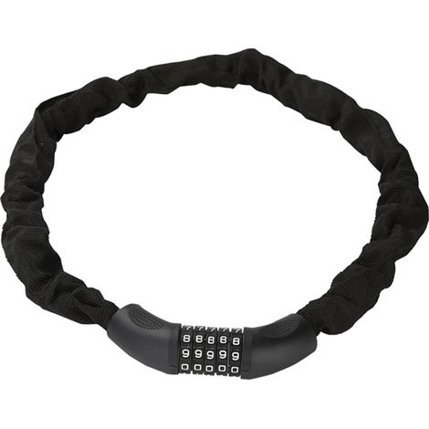SWANEW Antifurto per bicicletta. lucchetto a combinazione a 5 cifre. catena antifurto per biciclette. moto o passeggino. in acciaio 90 cm