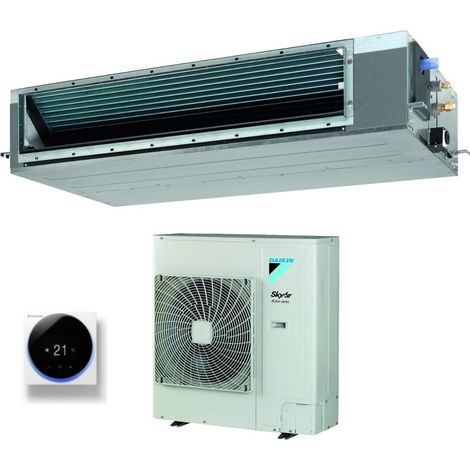 daikin bluevolution climatiseur ducted medium head 36000 btu fba100a + azas100mv1 monophasé r-32 wi-fi optionnel avec télécommande filaire daikin madoka blanc brc1h519w / brc1h52w