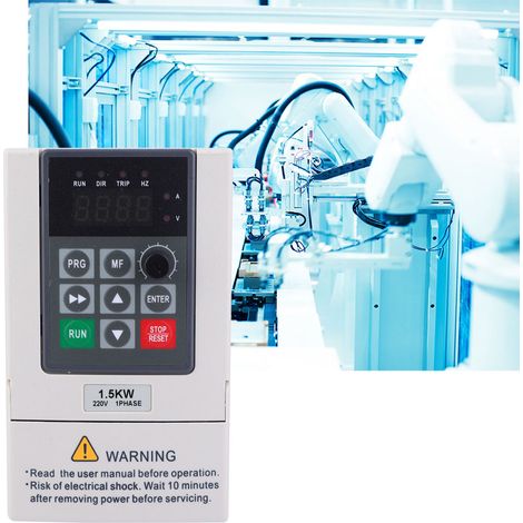Convertisseur de fréquence 1,5 kW monophasé vers triphasé 220 V (1/5)