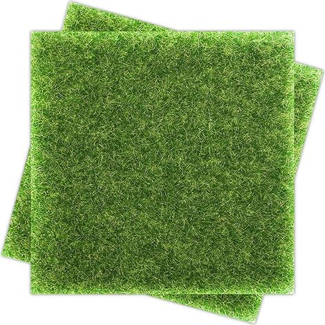 Gazon Artificiel, 15x15cm Fibres PE Résistantes aux UV, Gazon Synthétique Anti-Dérapant pour Jardin, Terrasse, Balcon, Aire de Jeux Enfants (1/5)
