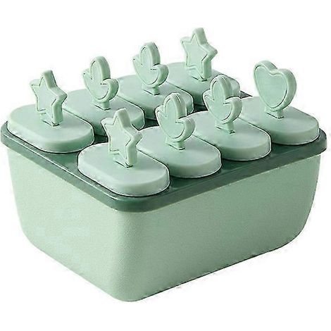 Boîte à moule à glace en silicone à 8 cavités avec moule à sucettes glacées à faire soi-même, machine à sucettes glacées dessert, outil réutilisable. (1/4)