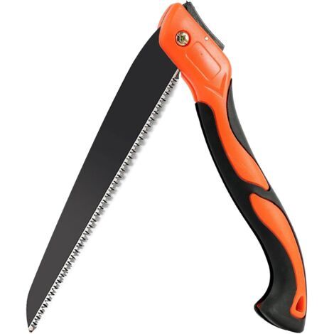 BUNTHAUS Scie à Elaguer, Scie Pliante à Main avec Lame en Acier au Carbone SK5 et Poignée Antidérapante pour Emondage, Jardinage, Couper Bois, Tuyaux, PVC, Usage de Camping (1/5)