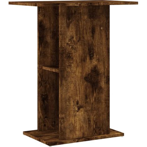 Support d'aquarium chêne fumé 60,5x36x72,5 cm bois d'ingénierie