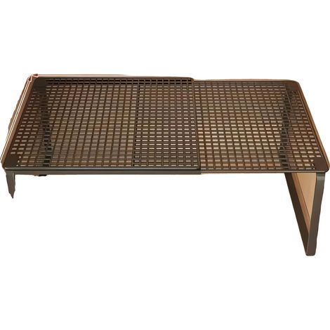Mobiletto portaoggetti, altezza regolabile, design salvaspazio, nero-M (1/2)