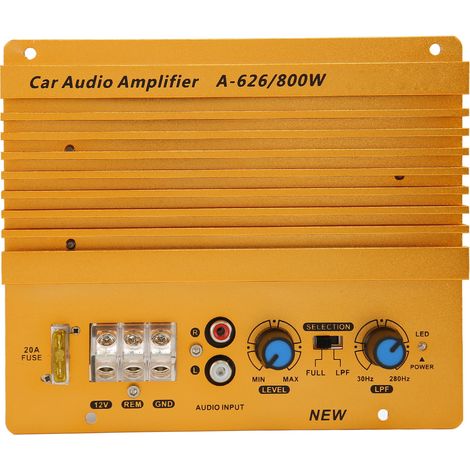 Amplificateur Voiture 12V 800W Haute Puissance, Dissipation Thermique Optimisée, Stéréo pour Véhicule (1/5)