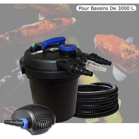 Kit Filtre Pression, UV 11W, Complet Pour Bassins De Jardin De 3000 litres (1/5)