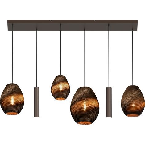 Lampe suspendue à 6 lampes Carta Trendy Cacao à capuchon de papier de pensée - 2561-15-130256RC2123 (1/3)