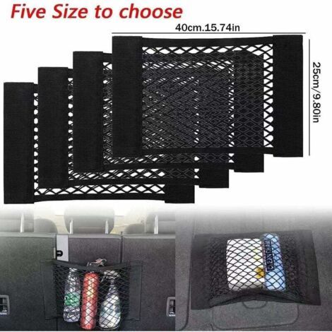 Pair [2 Pack] Filet Coffre Voiture, Filet de Rangement de Coffre, Grande Taille 30 x 25 cm, Bouteilles, épicerie, Rangement Ajouter sur Les organisateurs pour Le Camion de Voiture