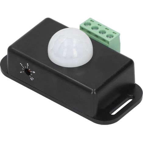 Konvolut aus 2 Infrarot-Bewegungsmeldern für den menschlichen Körper mit LED-Schalter für Schaltschränke (12–24 V) (1/5)