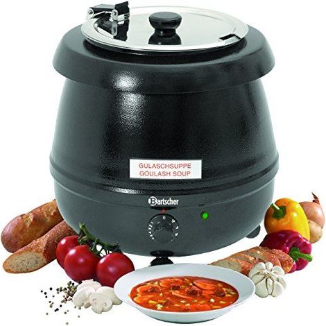 Soupière électrique 9 Litres professionnelle, noire, 400 W, 220 V - MONO