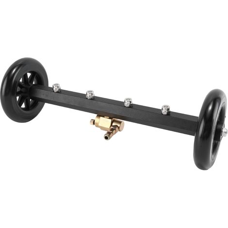 Balai à eau pour nettoyeur haute pression et nettoyeur de train de voiture, raccords haute pression en acier inoxydable à quatre buses à double usage (1/5)