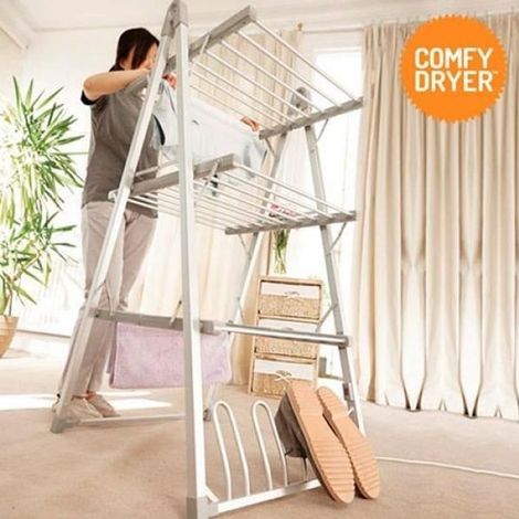 Étendoir à linge électrique - INNOVAGOODS - Comfy Dryer Compak - XXL - Pratique - Usage intérieur (1/3)