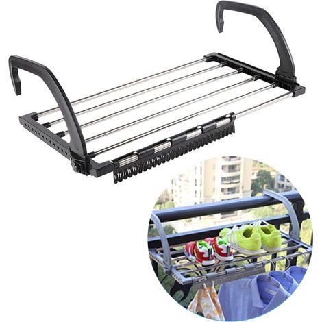 Porte-chaussures pliable multifonction pour balcon et rebord de fenêtre, séchoir à chaussures et couches (1/5)