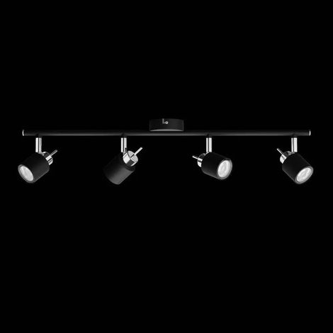 [NEUWERTIG] B-Ware Philips Deckenstrahler Lampe Leuchte Meranti Schwarz Silber Gu10 Led 4 Flammig