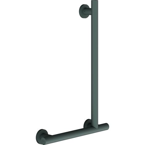 KWC AR Winkelgriff, MEDCARE, Edst., grau,  90 Grad, 400x600x84 mm, Ausf. links