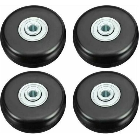 Kofferrollen, robuste 50-mm-Reparaturrollen für Gepäck, universelle, geräuscharme Ersatz-Lenkrollen aus Gummi, 4er-Set Ersatzrollen für Koffer/Gepäck/Taschen (1/5)