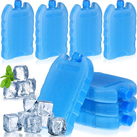 Lot de 8 blocs réfrigérants pour climatiseurs, portables, s, en verre cristal, accessoires pour bureau, chambre à coucher, salon, boîtes à déjeuner, voyages, camping, randonnée (1/5)