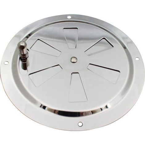 Grille de Ventilation Rond,Ouverture d'aération réglable Évent d'Aération en Acier Inox Entrée et évacuation d'air 125mm (1/4)