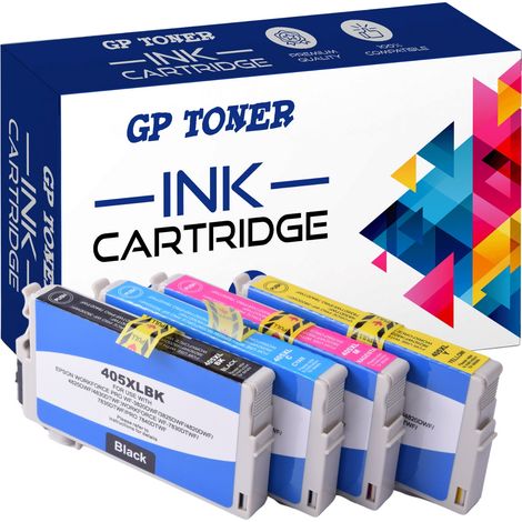 4 cartouches d'encre CMJN GP pour Epson E405XL (1/5)