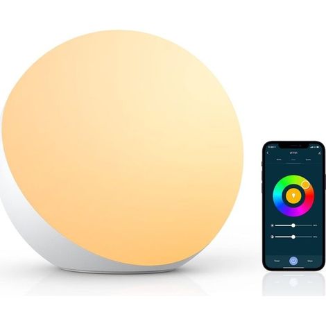 Lampe de Table Intelligente, Lampes de Chevet Compatibles avec Alexa et Google Home, Lampe Tactile à Changement de Couleur RVB Réglable et Réglable pour Enfants (1/5)