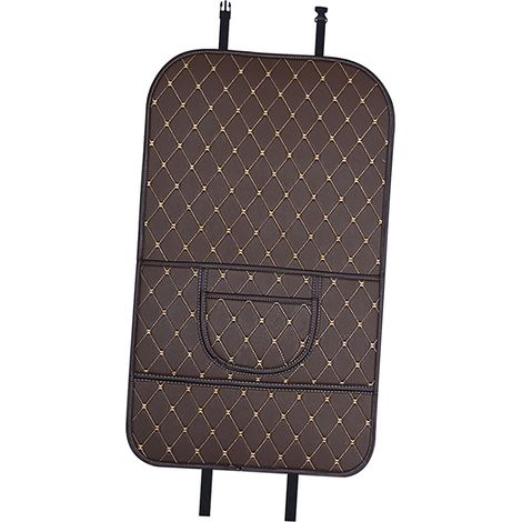 Protection de siège auto arrière en similicuir avec poche de rangement, tapis anti-salissure et anti-coup de pied, universel pour voitures (1/5)