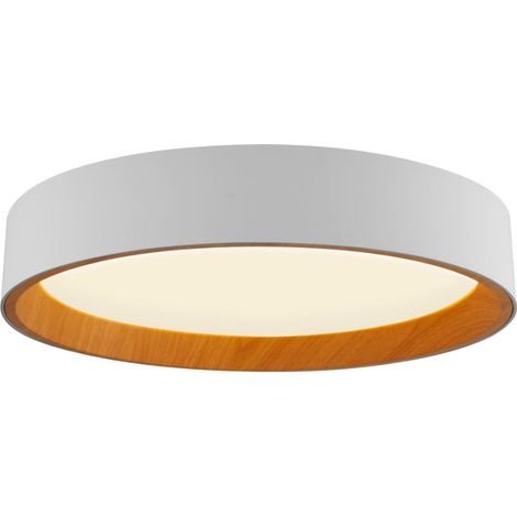 Plafón LED CCT 60W 3600lm Regulable con Mando  Redondo Color Madera